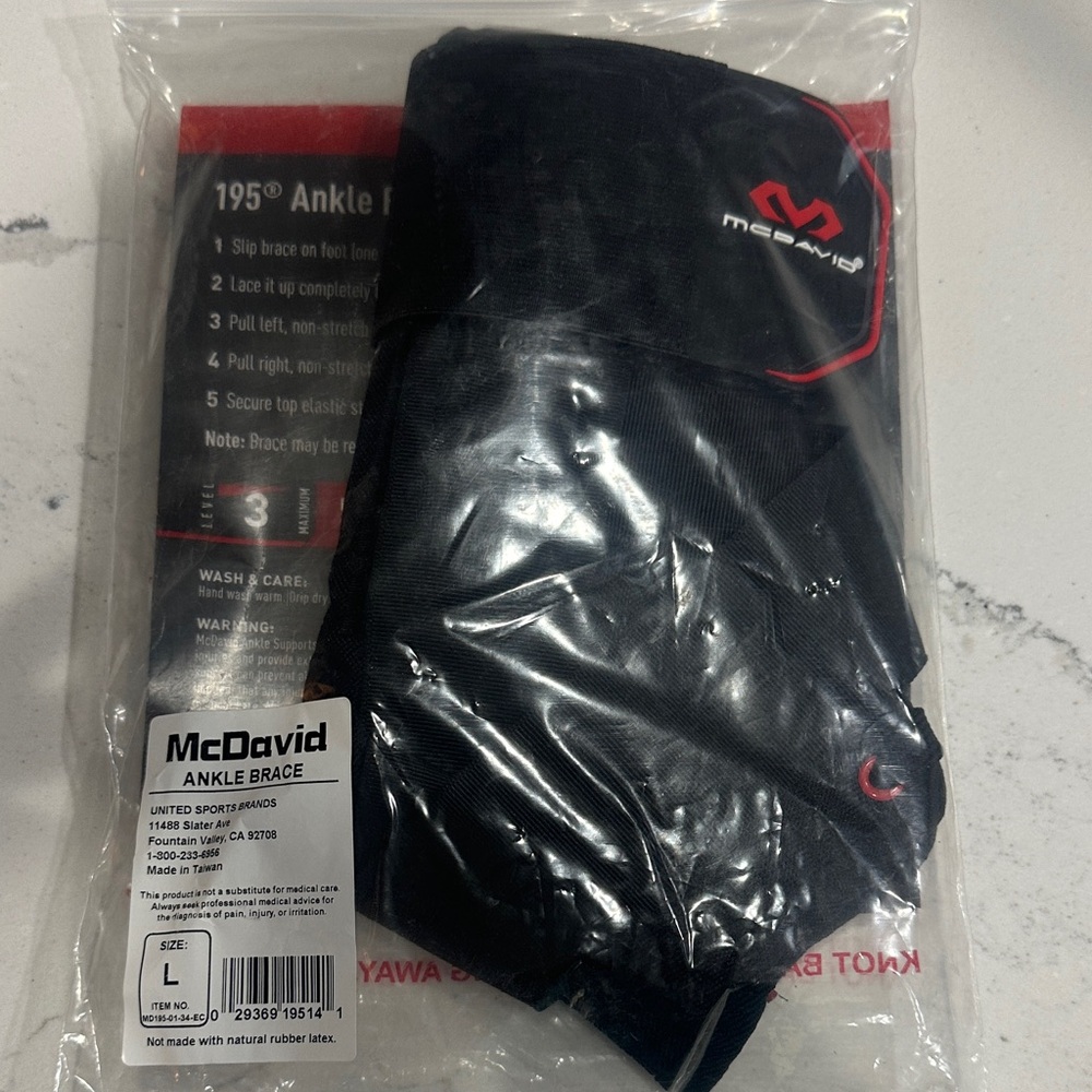 Mcdavid 195 Ankle Brace Size Large New